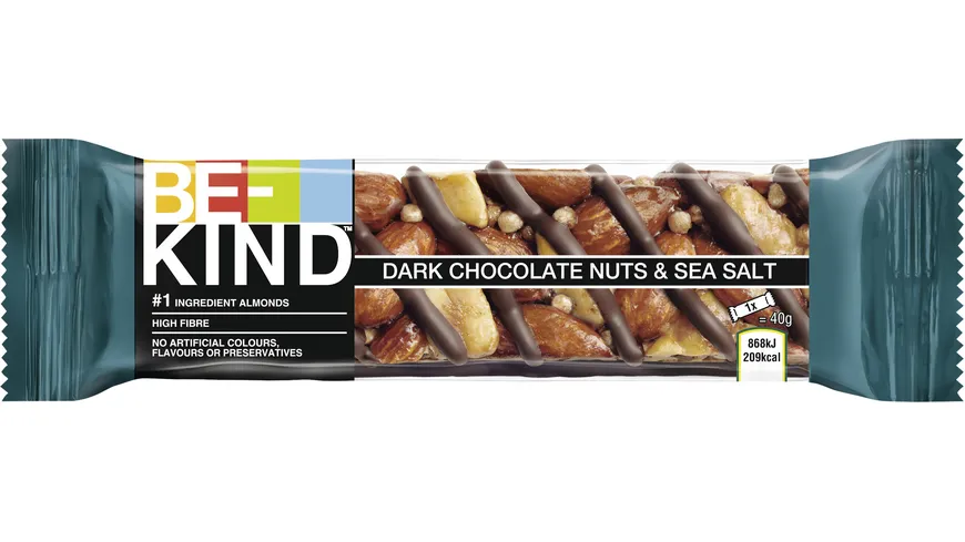BE-KIND® Dark Chocolate Nuts & SeaSalt Riegel 40 g