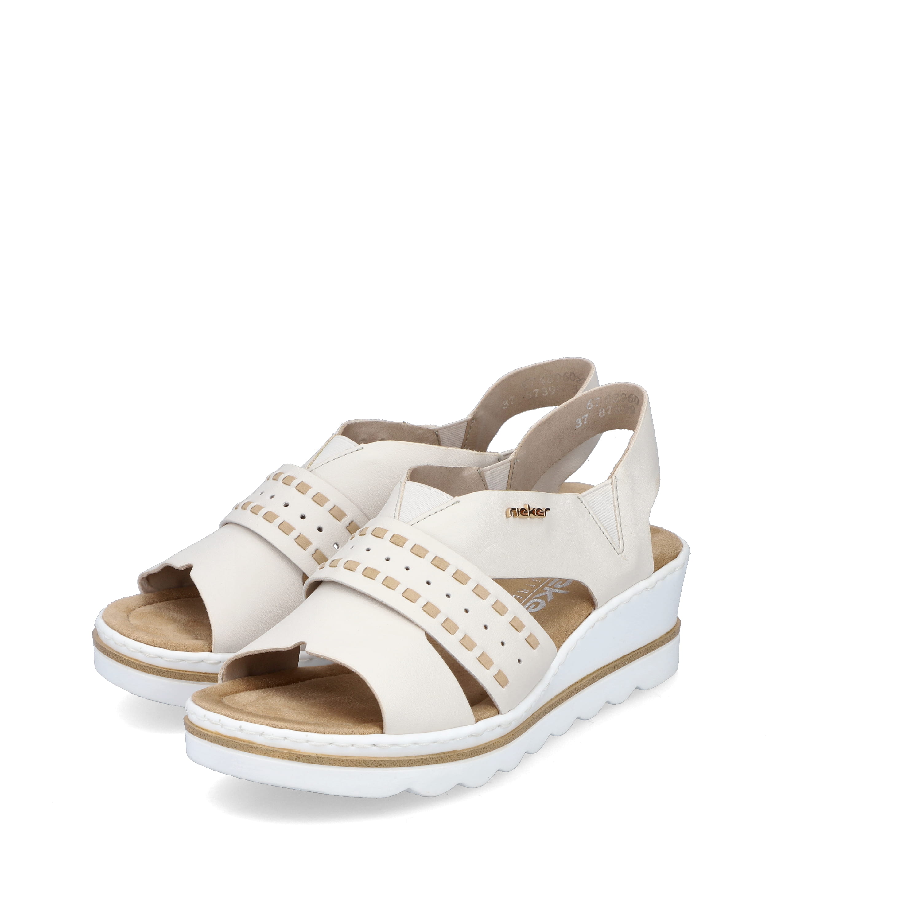 Rieker Damen Keilsandaletten hellbeige