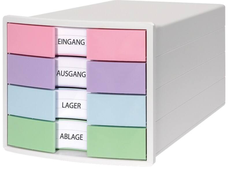 HAN IMPULS Schubladenbox PS (Polystyrol) Weiß 4 Schubladen 28 x 36,7 x 23,5 cm