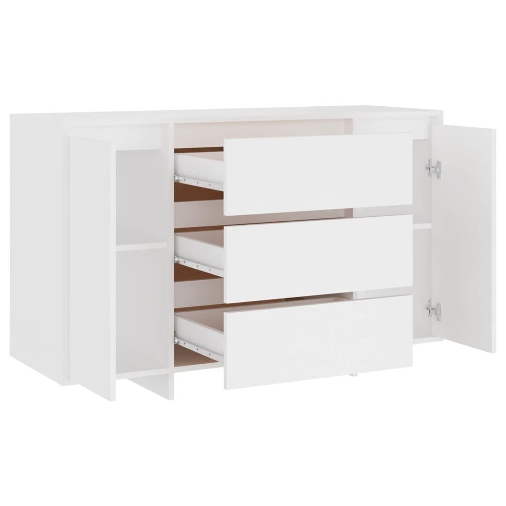 vidaXL Sideboard Sideboard mit 3 Schubladen Weiß 120x41x75 cm Holzwerkstoff (1 St)
