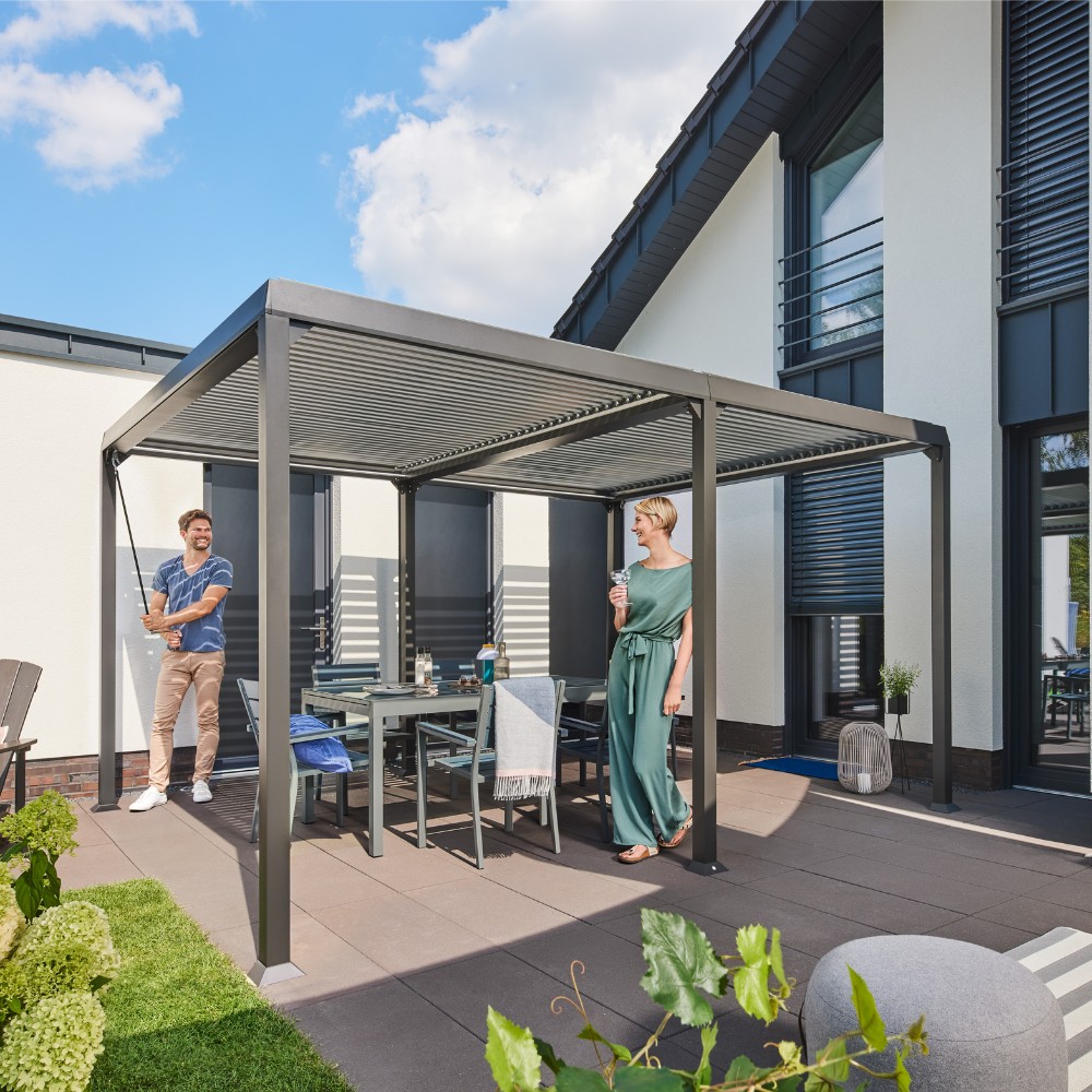Home Deluxe Lamellenpavillon CANNES - ca. 400 x 303 x 223 cm