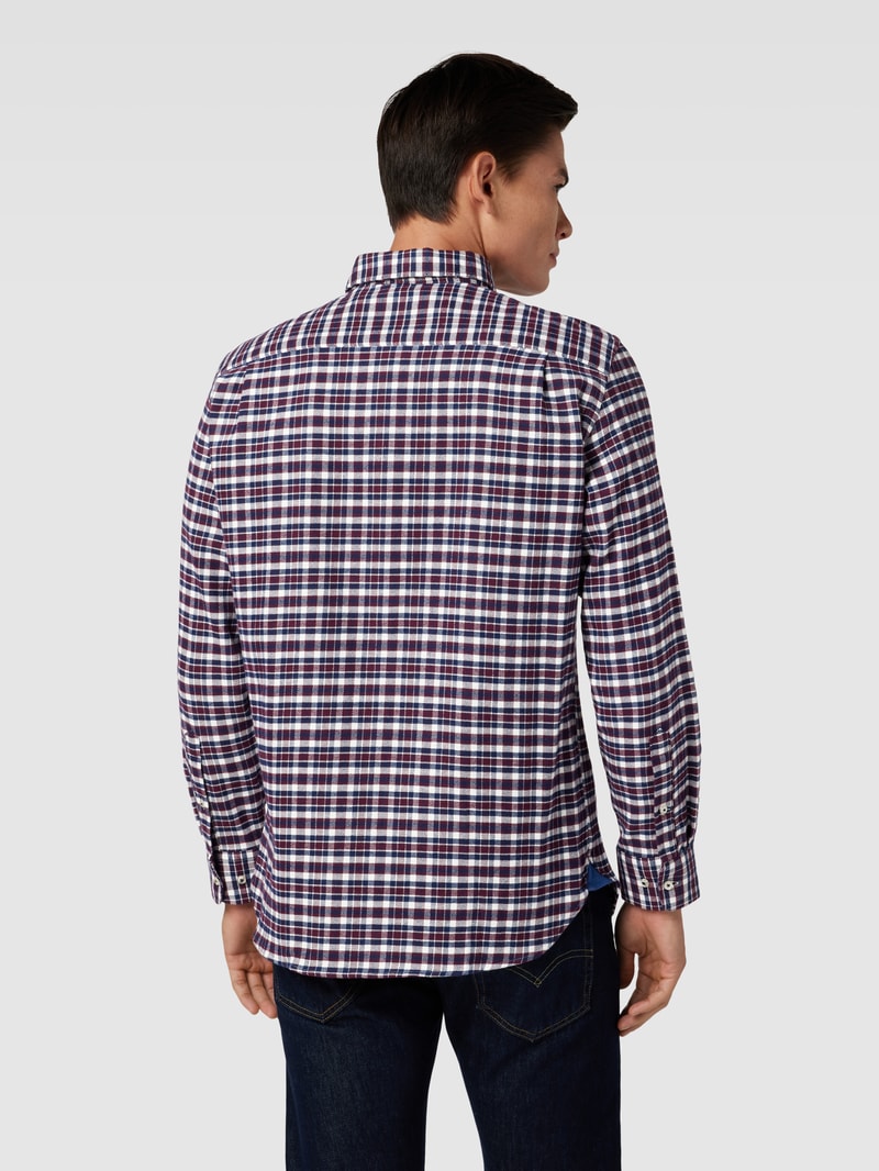 Freizeithemd mit Button-Down-Kragen in bordeaux rot