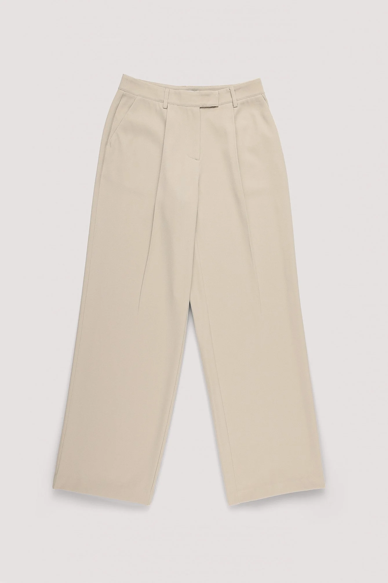 Anzughose mit mittlerer Taille und geradem Bein
