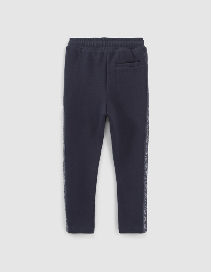 Jogging marine bandes lurex côtés fille
