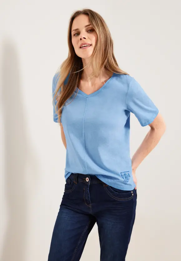 CECIL T-Shirt in Washed Optik
