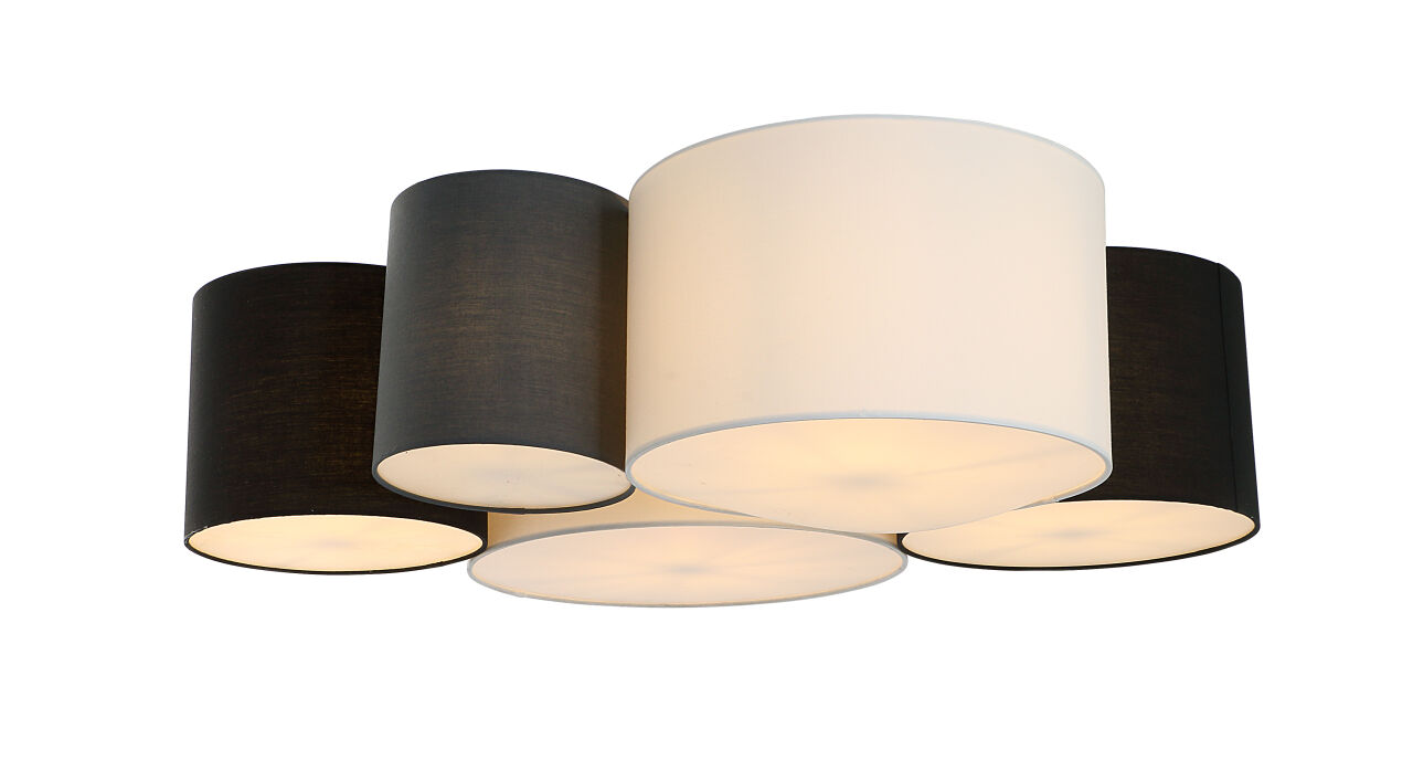 Globo Lighting - MAKKI - Deckenleuchte Metall weiß, 5x E27 LED
