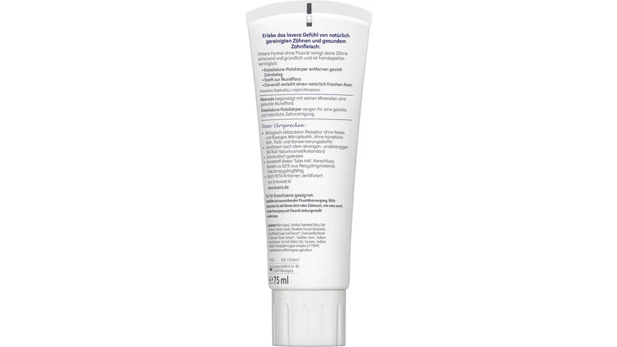 lavera Zahngel Neutral Fluoridfrei 75 ml