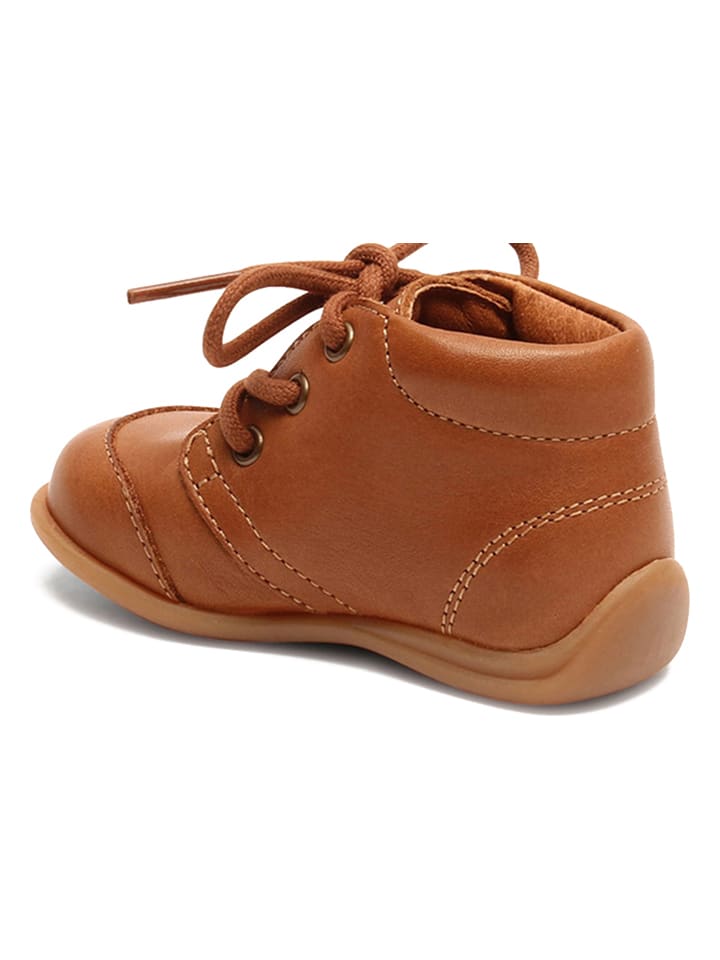 bisgaard Leder-Lauflernschuhe in Cognac günstig kaufen