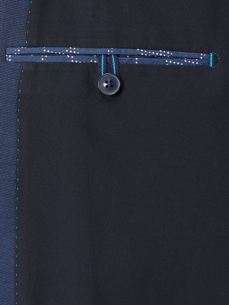 Modern Fit 2-Knopf-Sakko mit Stretch-Anteil Modell 'Grant' in blau