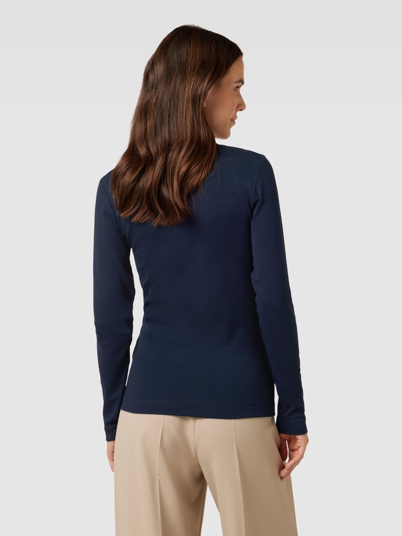 Longsleeve mit Rundhalsausschnitt in marineblau