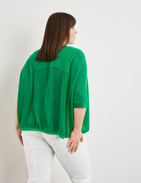 Oversized-Strickjacke mit halbem Arm