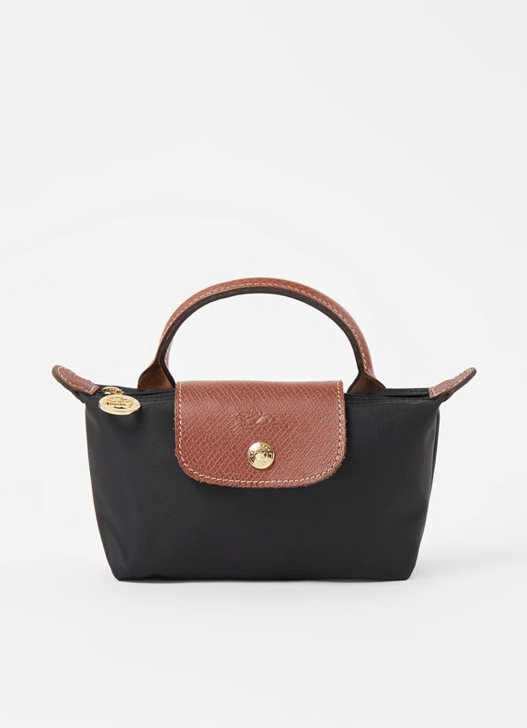 Geantă Longchamp Le Pliage cu detalii din piele