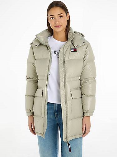 TOMMY-JEANS Damen Daunenjacke mit Kapuze TJW MIDI ALASKA PUFFER