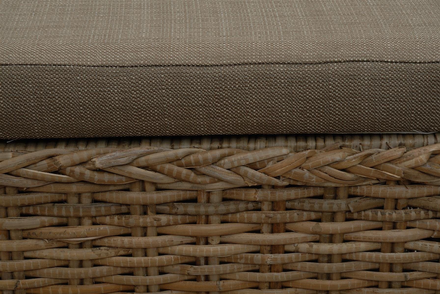 Krines Home Wäschetruhe Breite Sitzbank mit Stauraum Sitztruhe Natur-Rattan Wäschekorb Flur, Sitzbank mit Stauraum