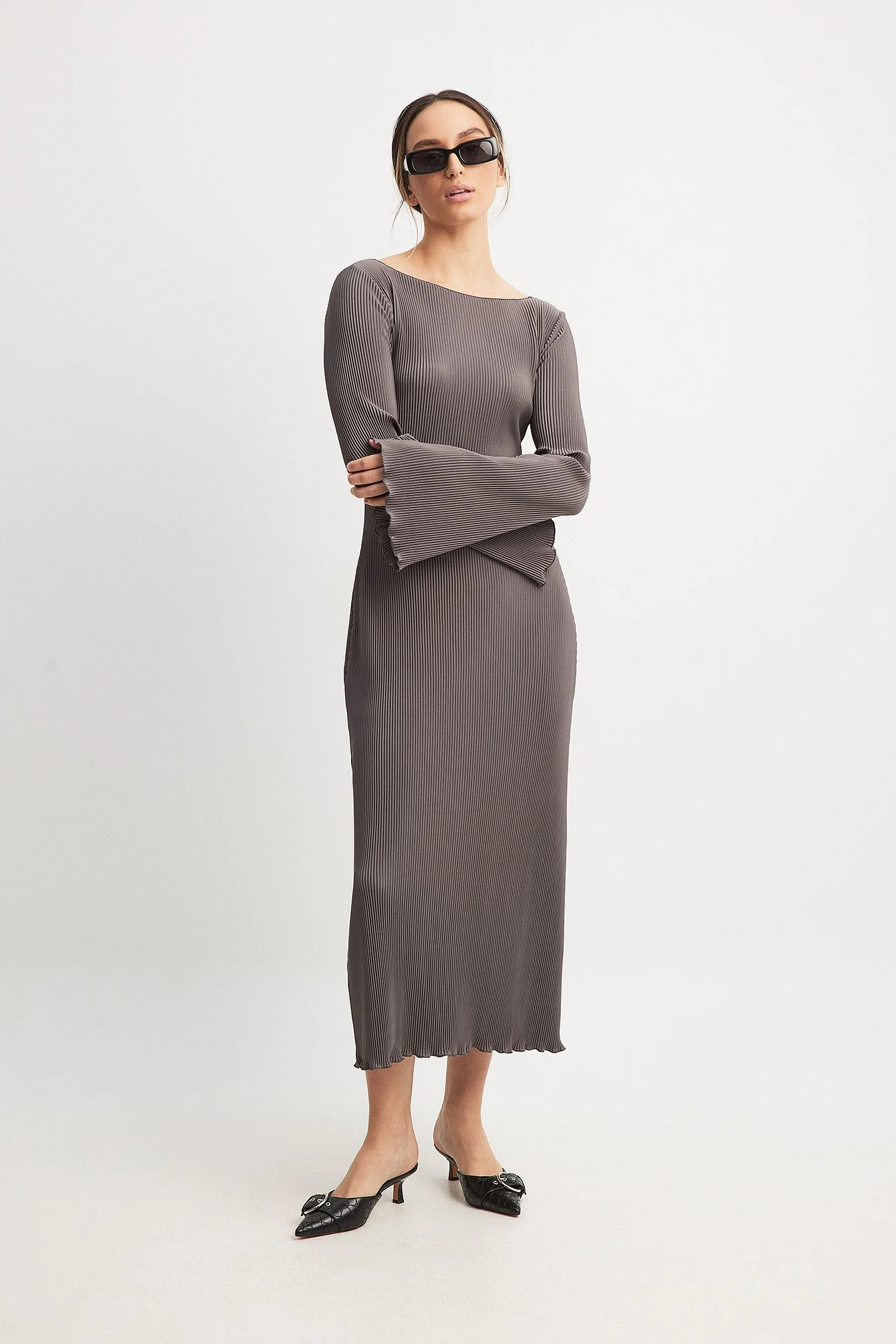 Midikleid mit Falten