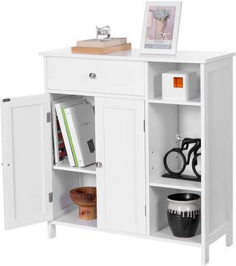 VASAGLE Badkommode Badezimmerschrank, Schublade, verstellbare Regalebene