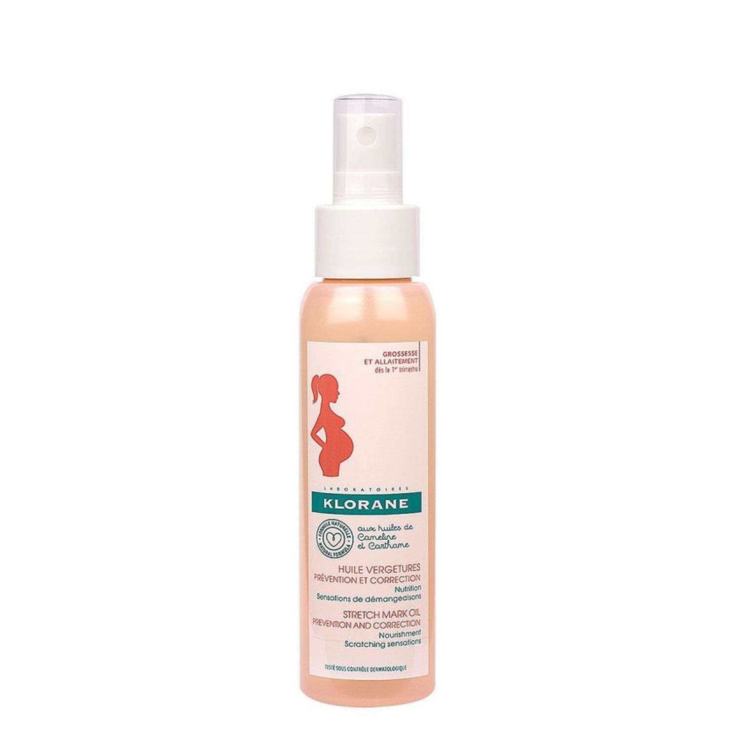 Klorane Huile Vergetures Nutrition - Caméline et Carthame - 100 ml