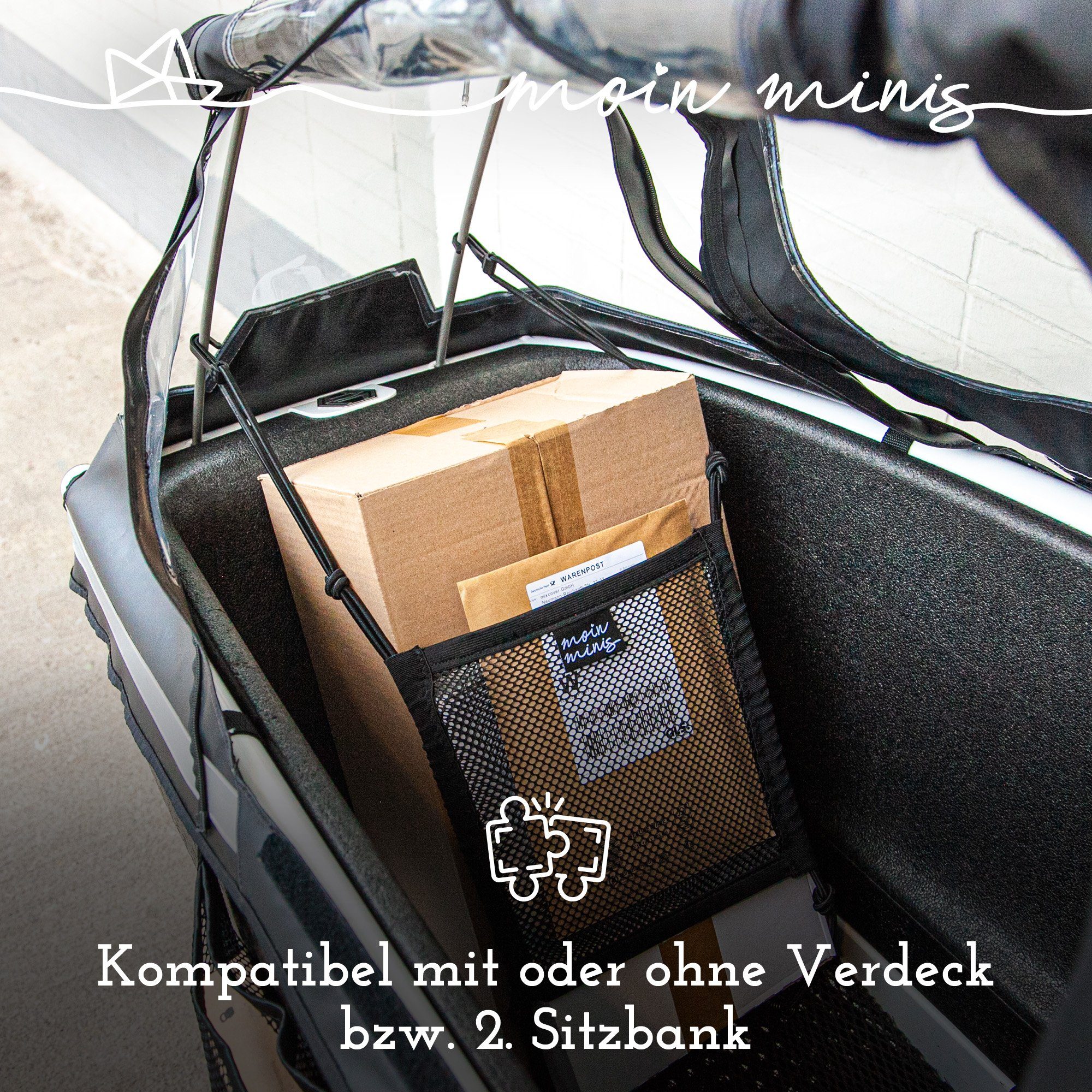 Spanngurt moin minis Gepäcknetz für Urban Arrow Family Lastenrad Fahhrad Cargo