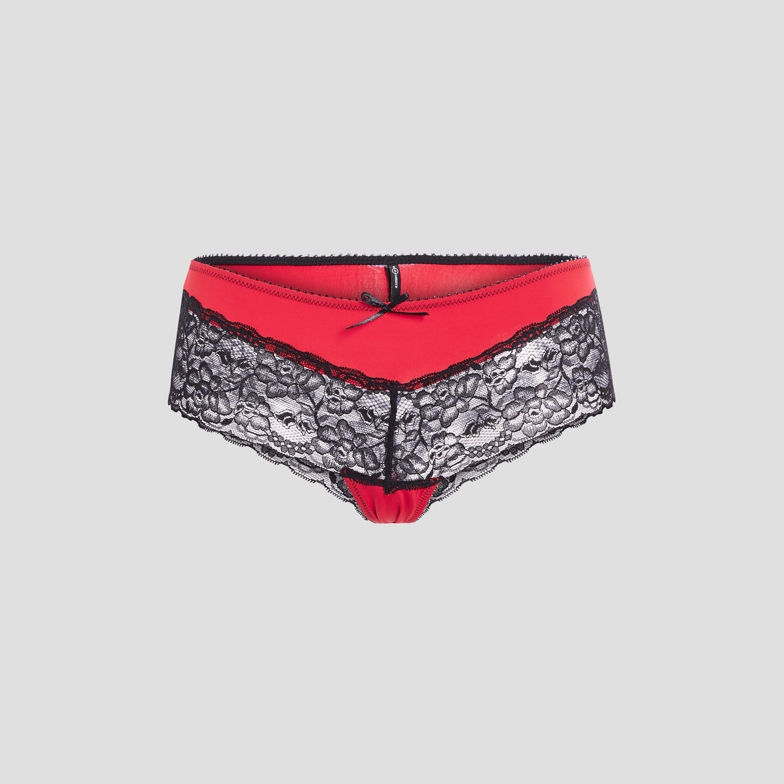 Shorty mix micro dentelle rouge femme | La Halle