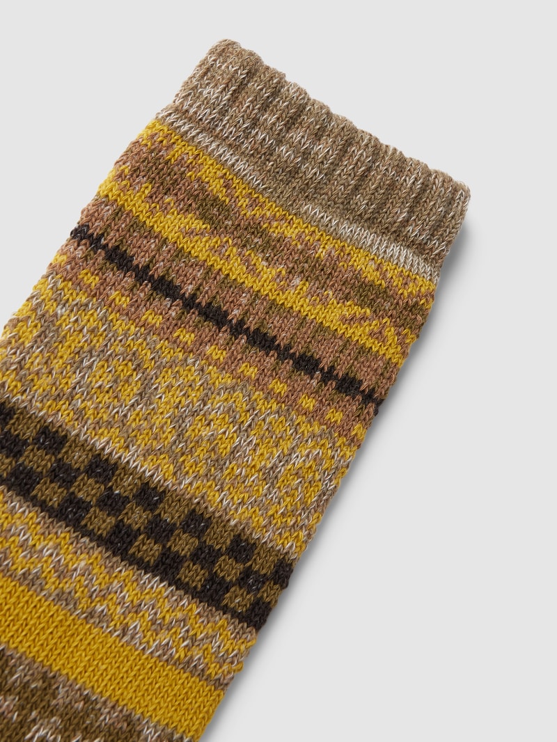 Socken mit Allover-Muster Modell 'Hygge' im 2er-Pack in beige