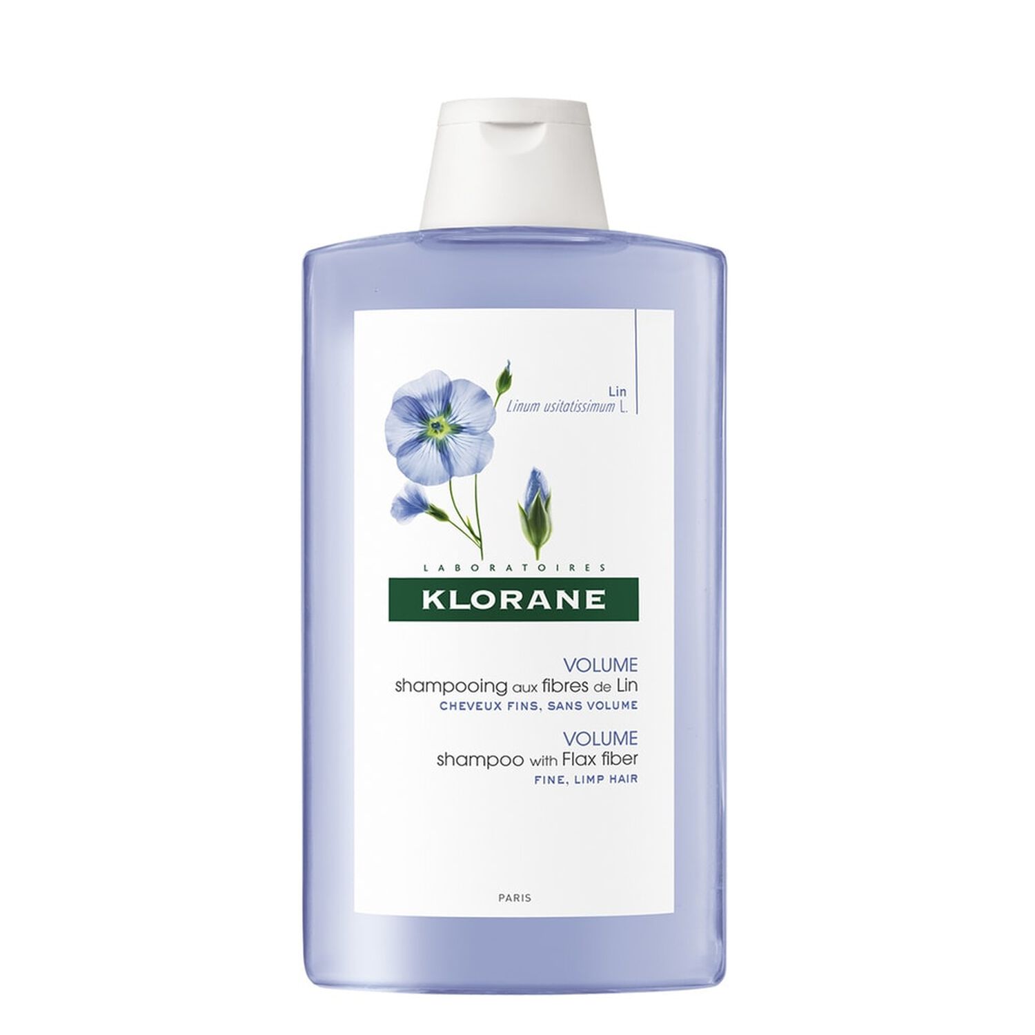 Klorane Shampoing Fibres de Lin - cheveux fins et sans volume