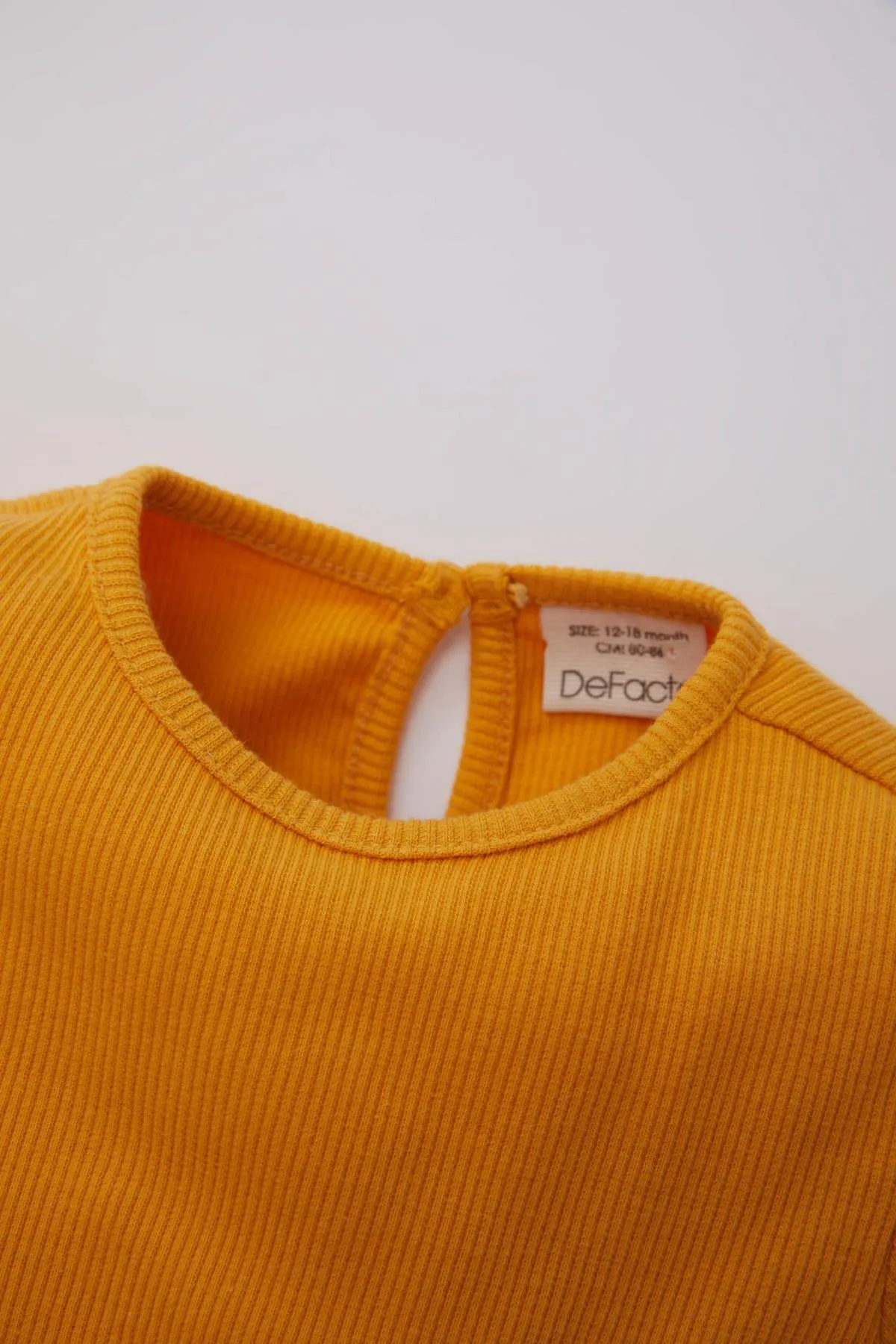 DeFacto  Baby-Mädchen Blumenkleid mit langen Ärmeln und geripptem Trägertop C0536a524sp