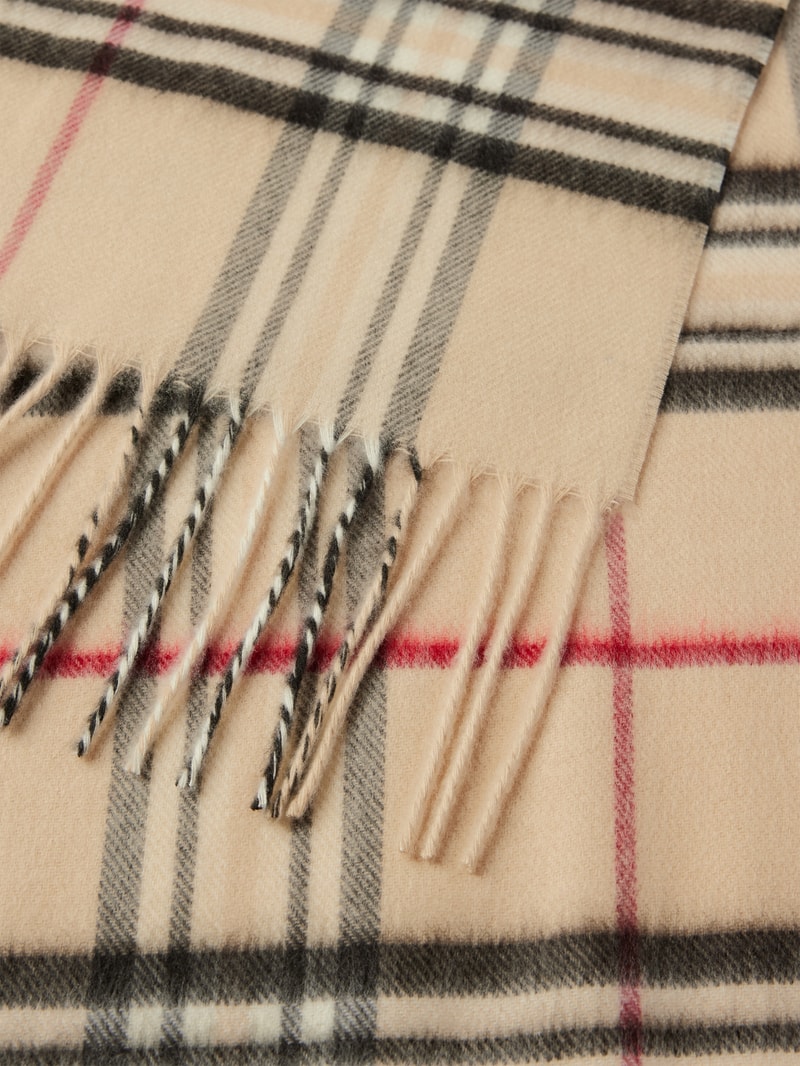 Schal mit Karomuster in beige
