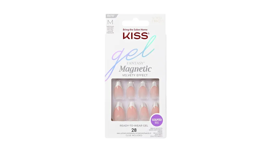 KISS Gel Fantasy Nails FMA01C - hautfarben, weiß