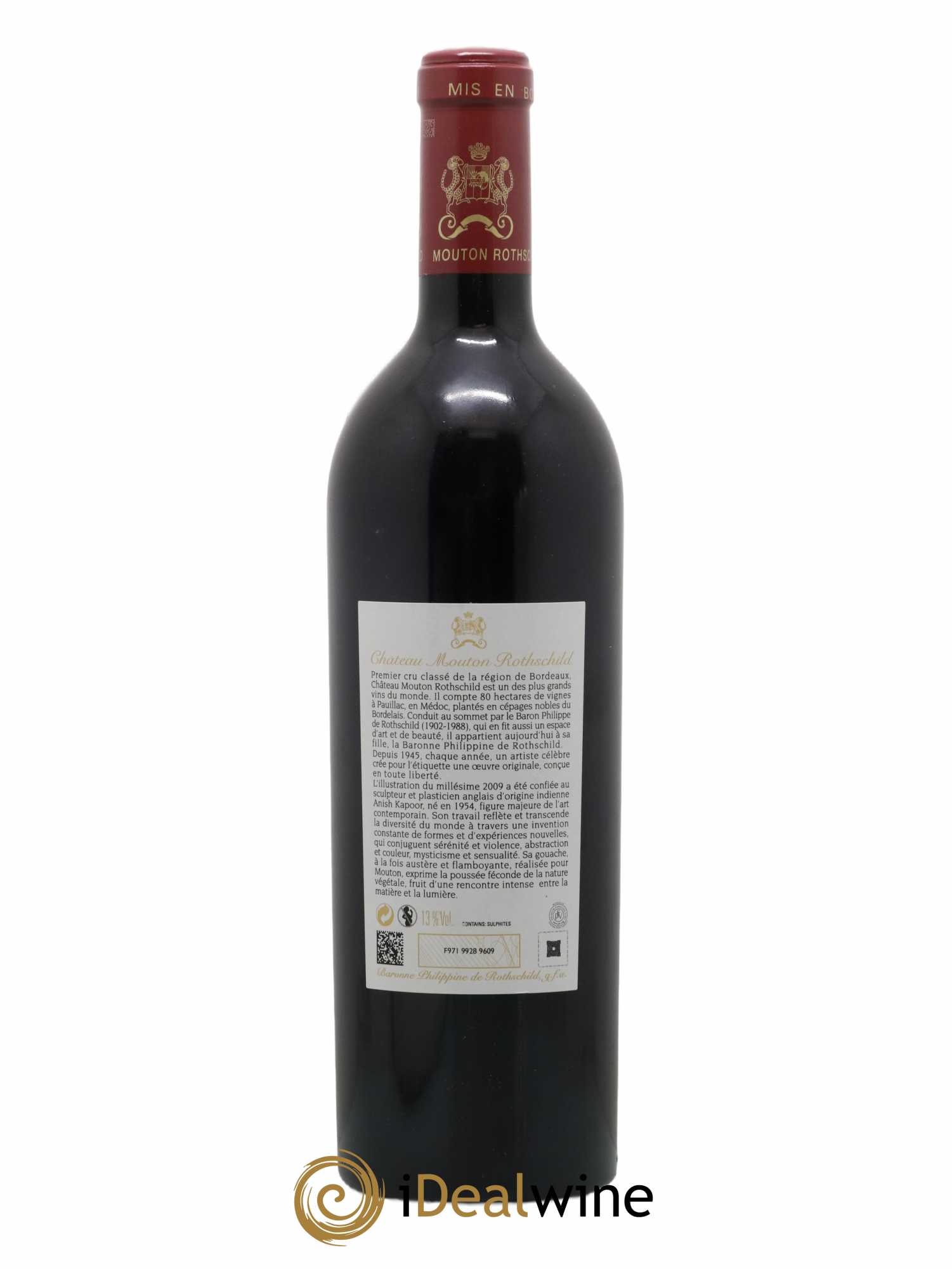 Château Mouton Rothschild 1er Grand Cru Classé  2009 - Lot de 1 Bouteille