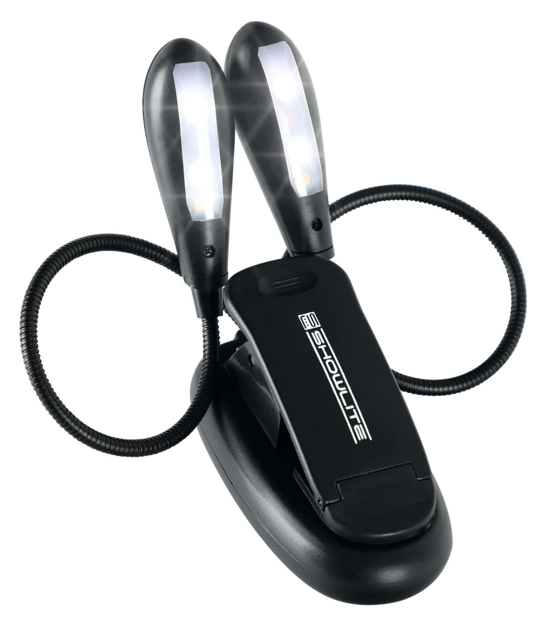 Showlite Notenpult Bright Light 8 Plus Akku LED Notenpultleuchte, (Clip Leselampe, 2-tlg., Inkl. USB-Kabel), zwei Farbtemperaturen - wiederaufladbarer Akku