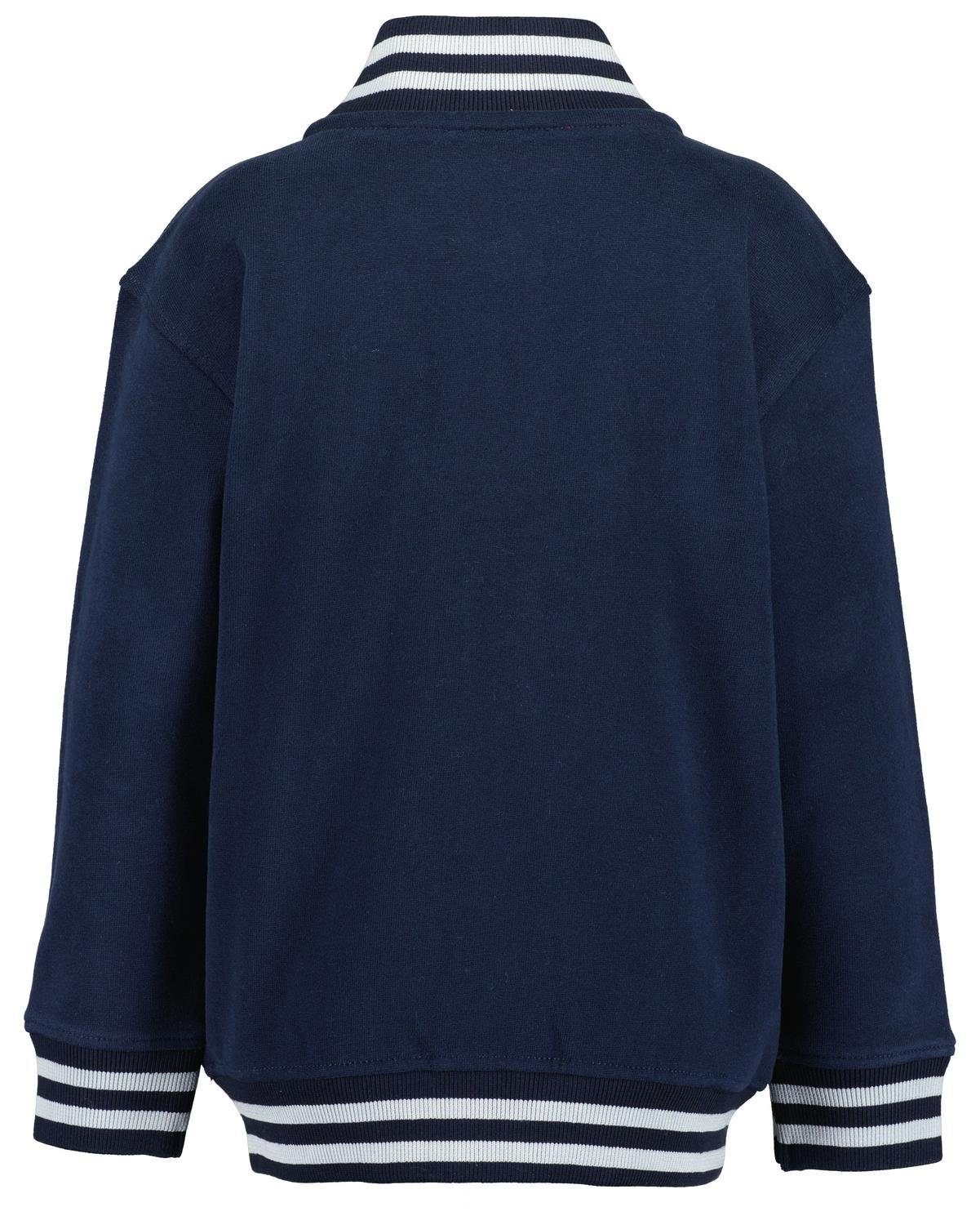 Blue Seven Strickjacke kl Kn Sweatjacke, Rippkragen