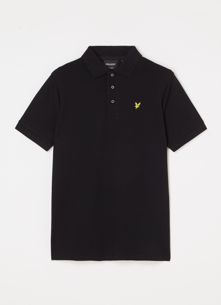 Tricou polo matlasat din bumbac Lyle & Scott, cu logo brodat.