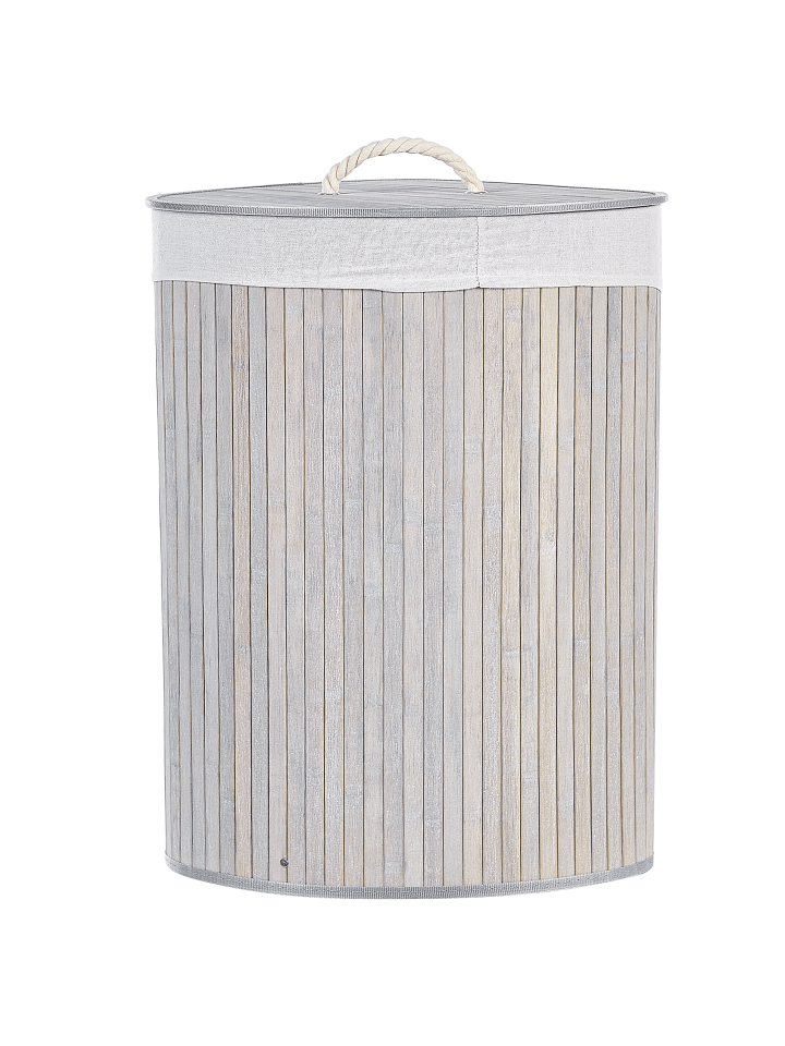 Beliani Wäschekörbe MATARA in Grau/Weiß - (W) 60 x (H) 60 x (L) 35 cm günstig kaufen onesize