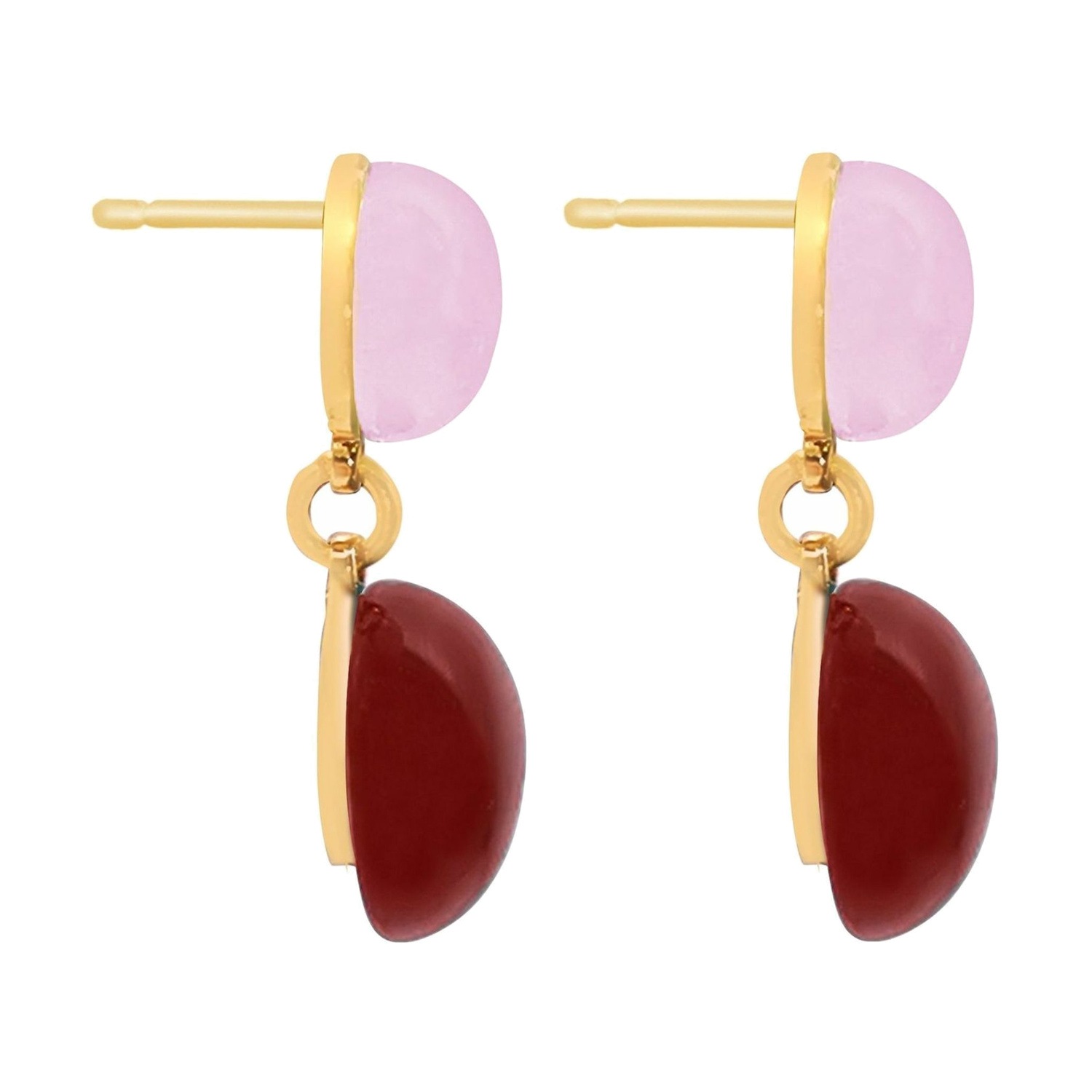 Ohrhänger 'ROSENQUARZ Chalcedon'