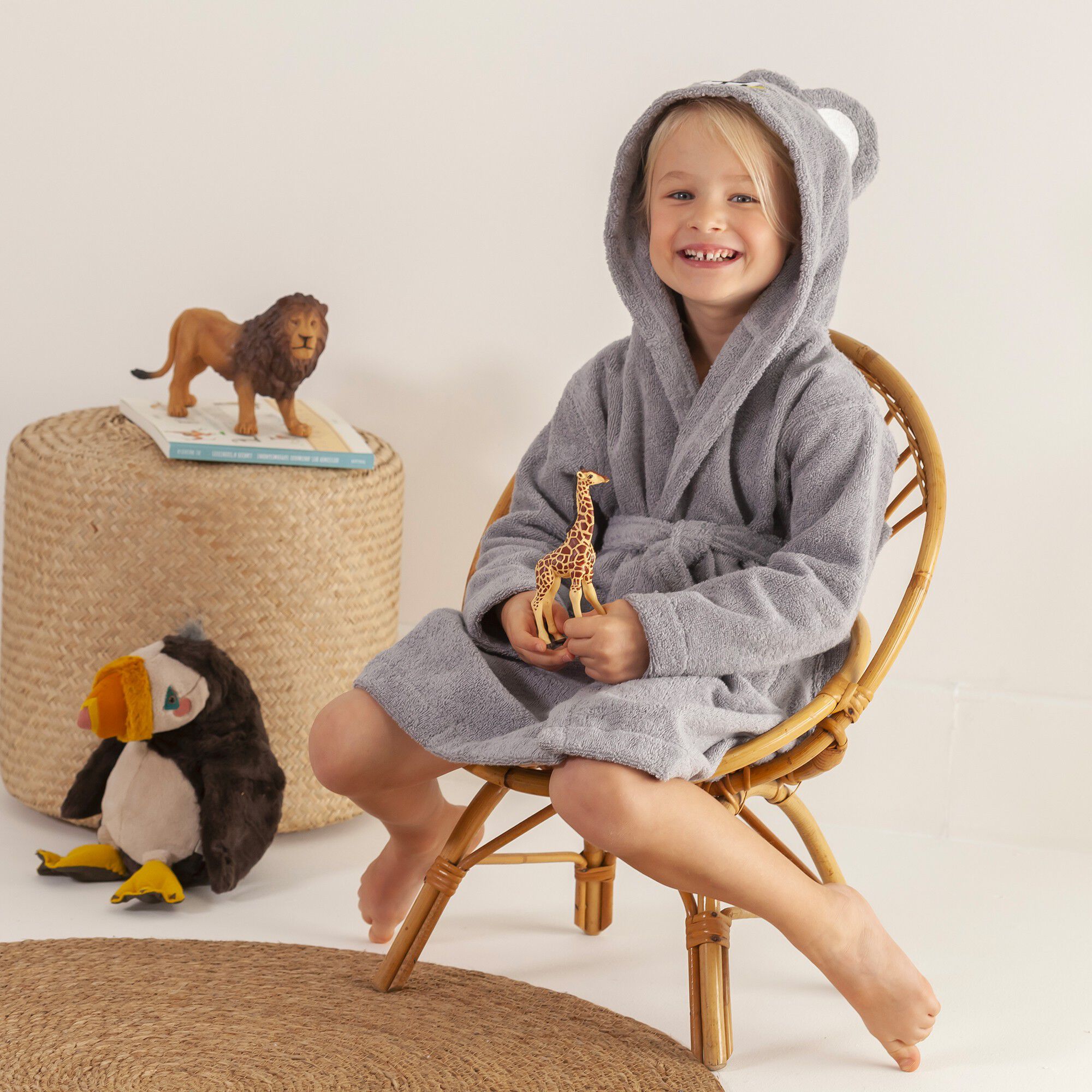 Peignoir de bain enfant koala éponge coton
