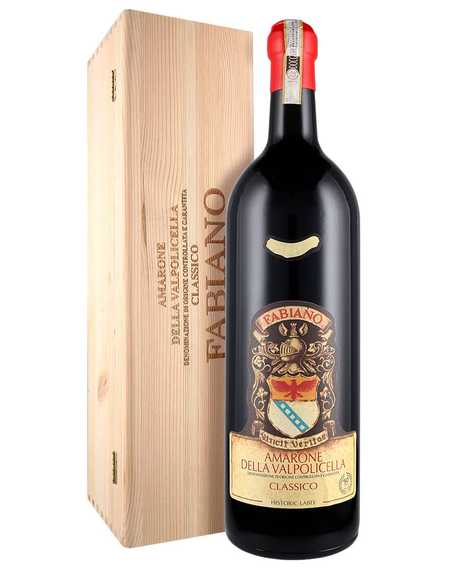 Amarone della Valpolicella Classico DOCG Etichetta Storica 2018 Fabiano Jeroboam 3 ℓ, Caisse bois