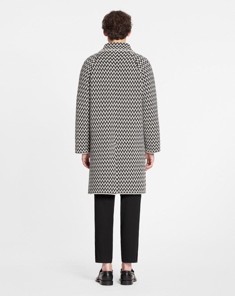 MANTEAU CHEVRON CURB EN LAINE MÉRINOS