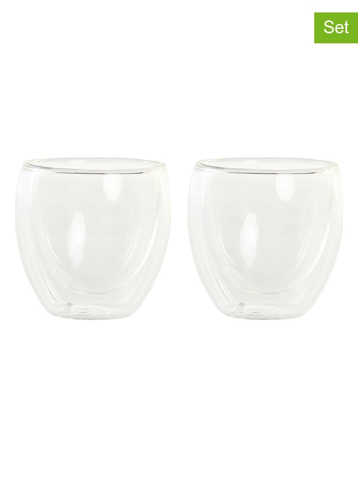 Alexandra House 2er-Set: Tassen in Transparent - 100 ml günstig kaufen onesize