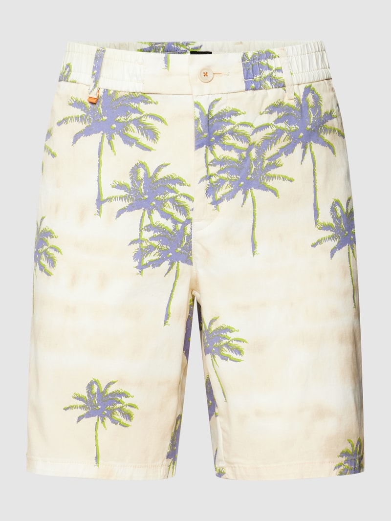 Shorts mit Allover-Muster in offwhite