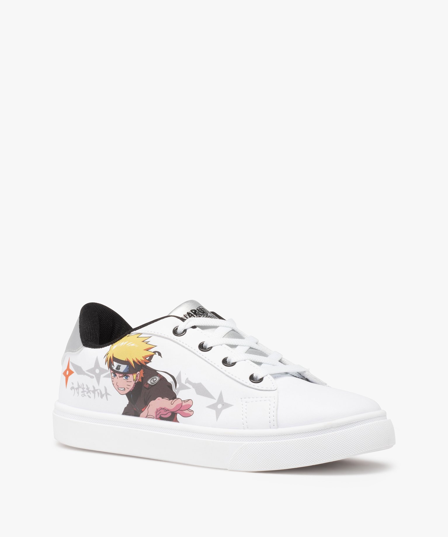 Baskets Garçon imprimées à lacets - Naruto blanc | GEMO