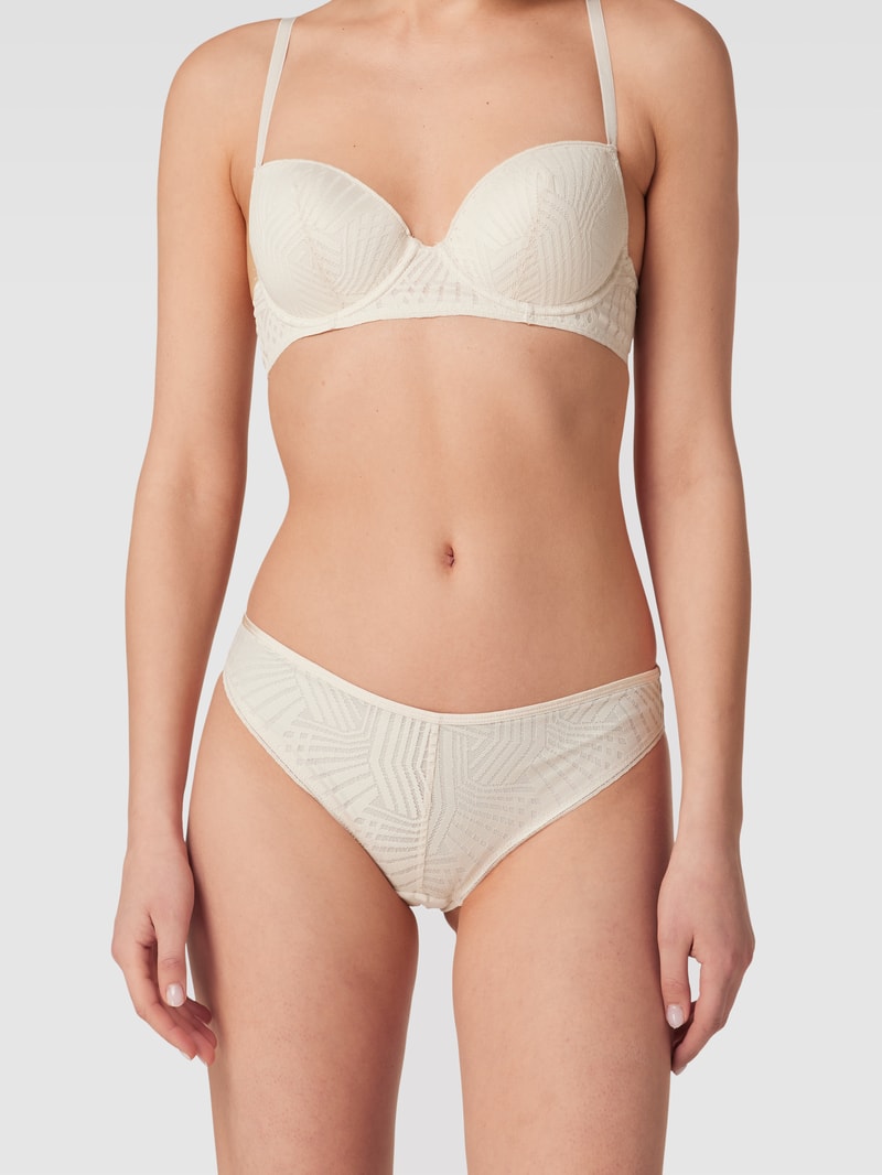 Slip mit Strukturmuster in offwhite