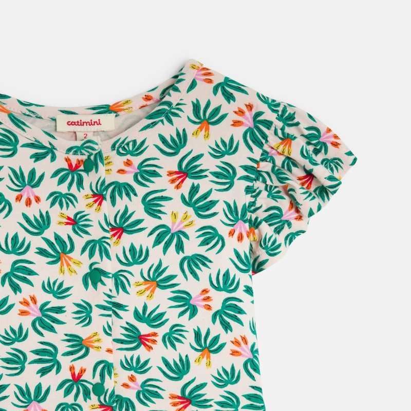 Robe bébé fille imprimés tropicaux rose Catimini