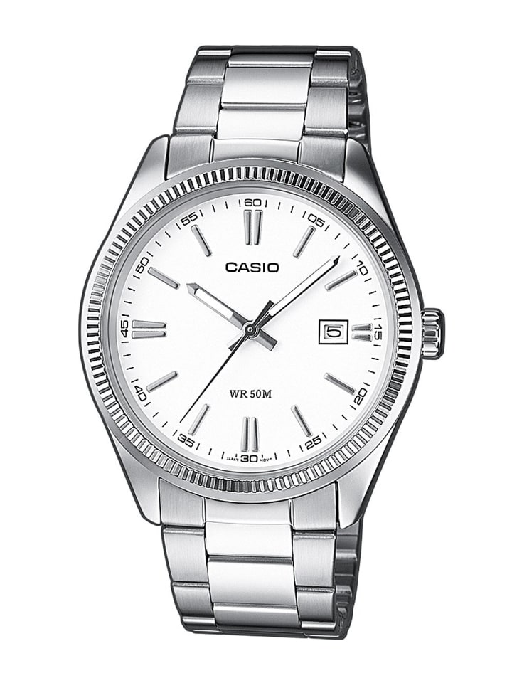 Casio Herren-Armbanduhr Weiß / Silber günstig kaufen onesize