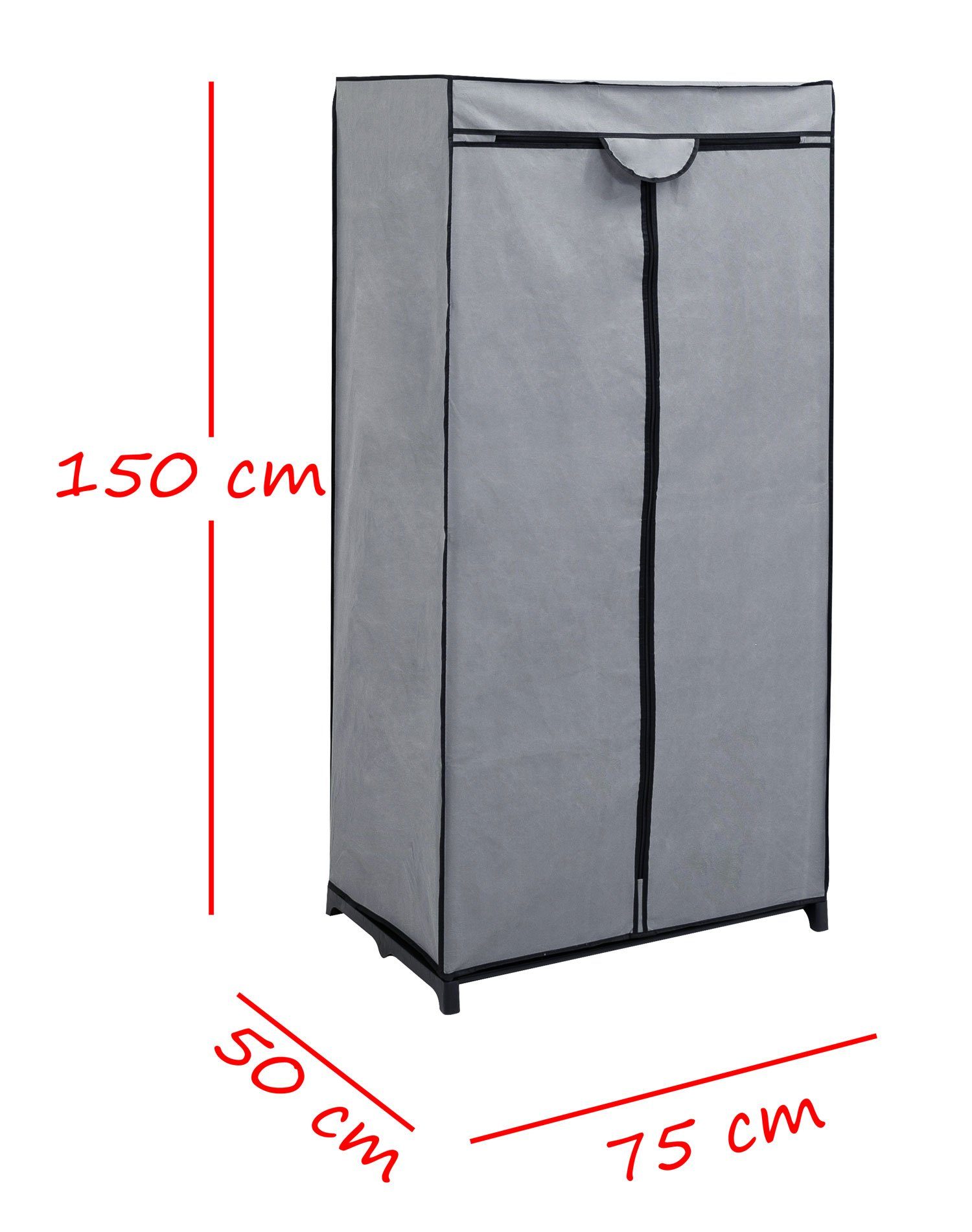 Testrut Kleiderschrank Kleiderschrank 75x150x50 Faltbarer Stoff-Kleiderständer Schrank