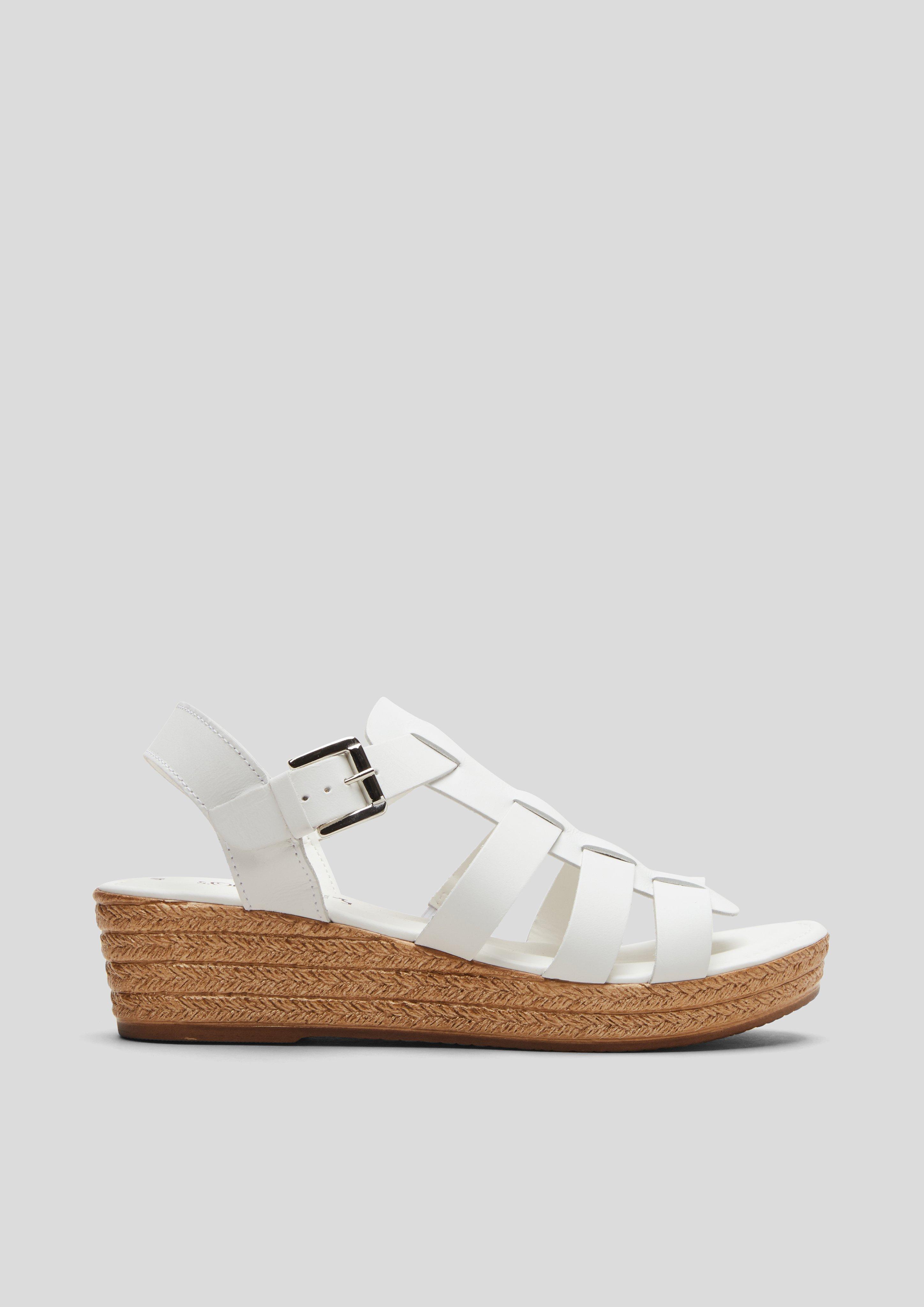 Leder-Sandalen mit Keilabsatz  101.101.103.28201-100