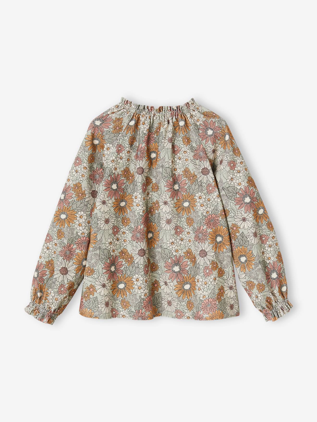 Vertbaudet Mädchen Bluse aus Feincord - altrosa