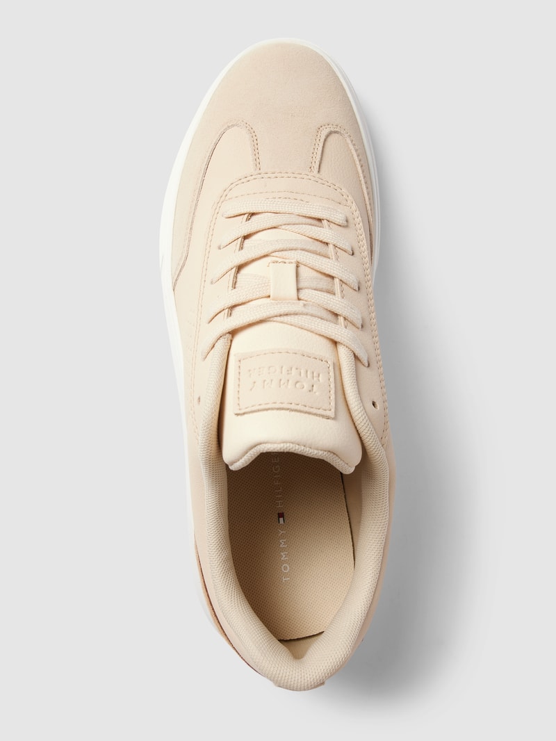 Sneaker mit Label-Details Modell 'CORPORATE SEASONAL' in beige