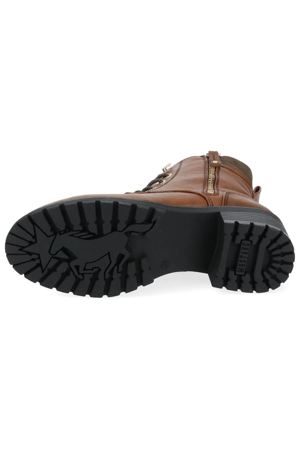 Mustang  Stiefelette - Braun - Blockabsatz