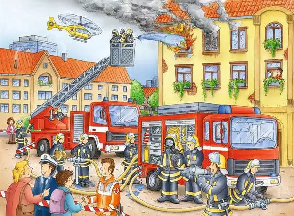 Kinderpuzzle ab 6 Jahren - Unsere Feuerwehr - 100 Teile