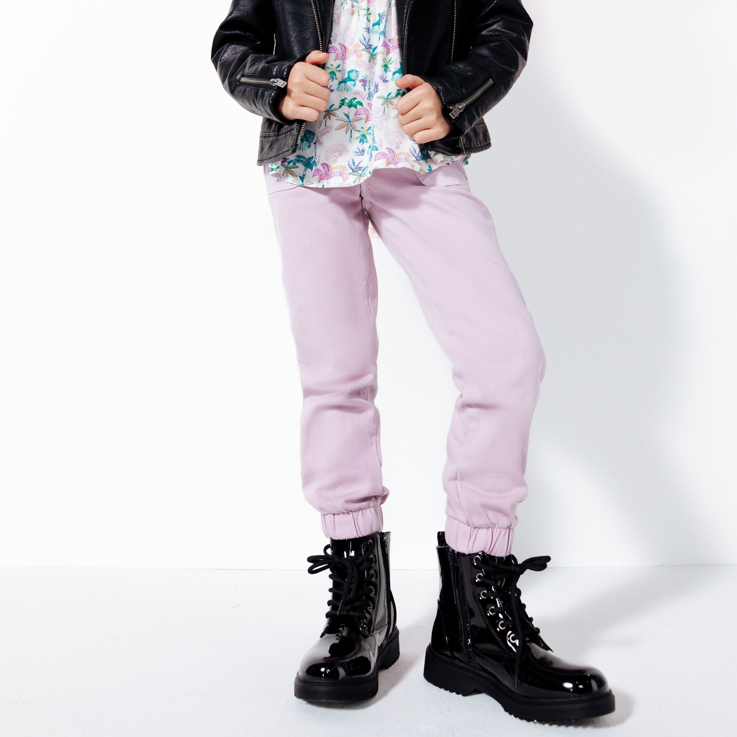 Pantalon jogpant Liberto violet fille | La Halle